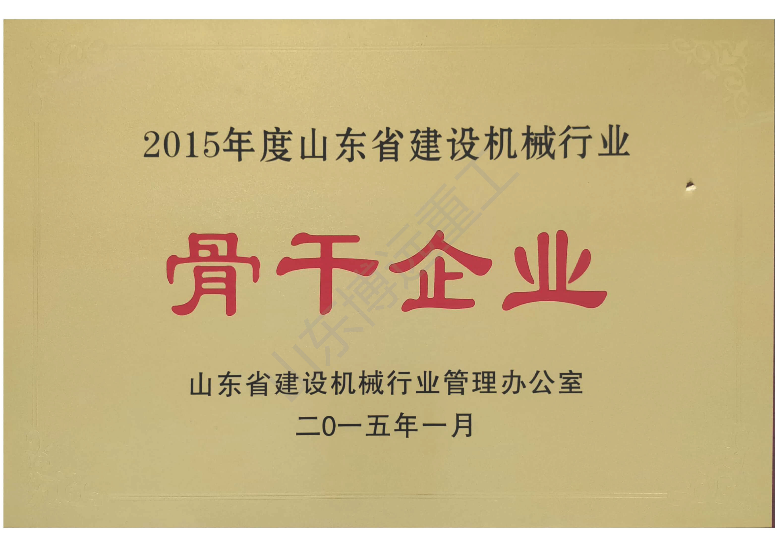 山東省建設(shè)機械行業(yè)骨干企業(yè)